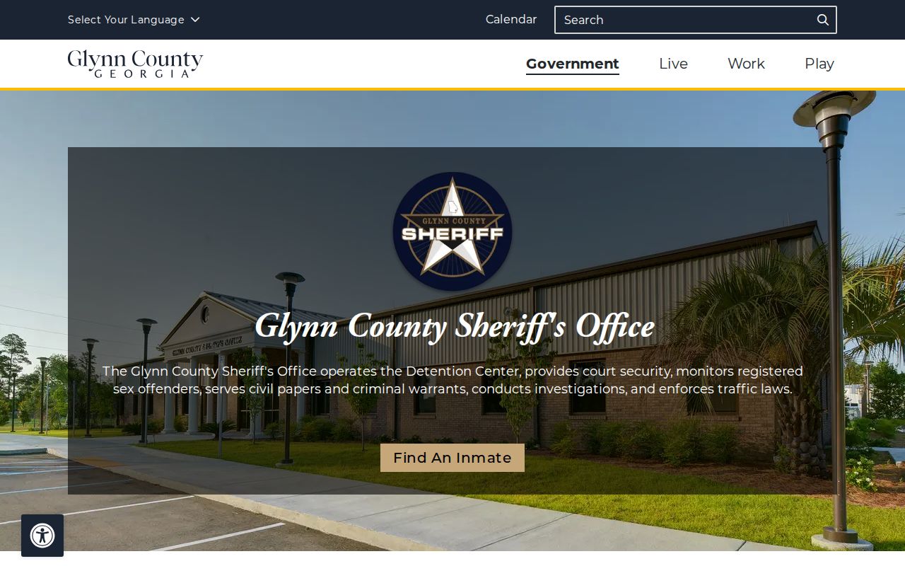 Glynn County criminal history sheriff services hub